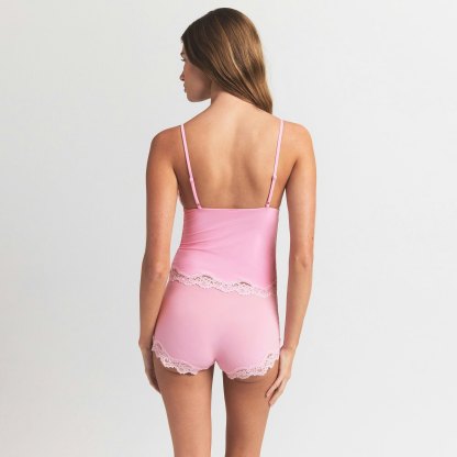 FITS EVERYBODY LACE TRIANGLE CAMI - BUBBLE GUM TONAL - image 18