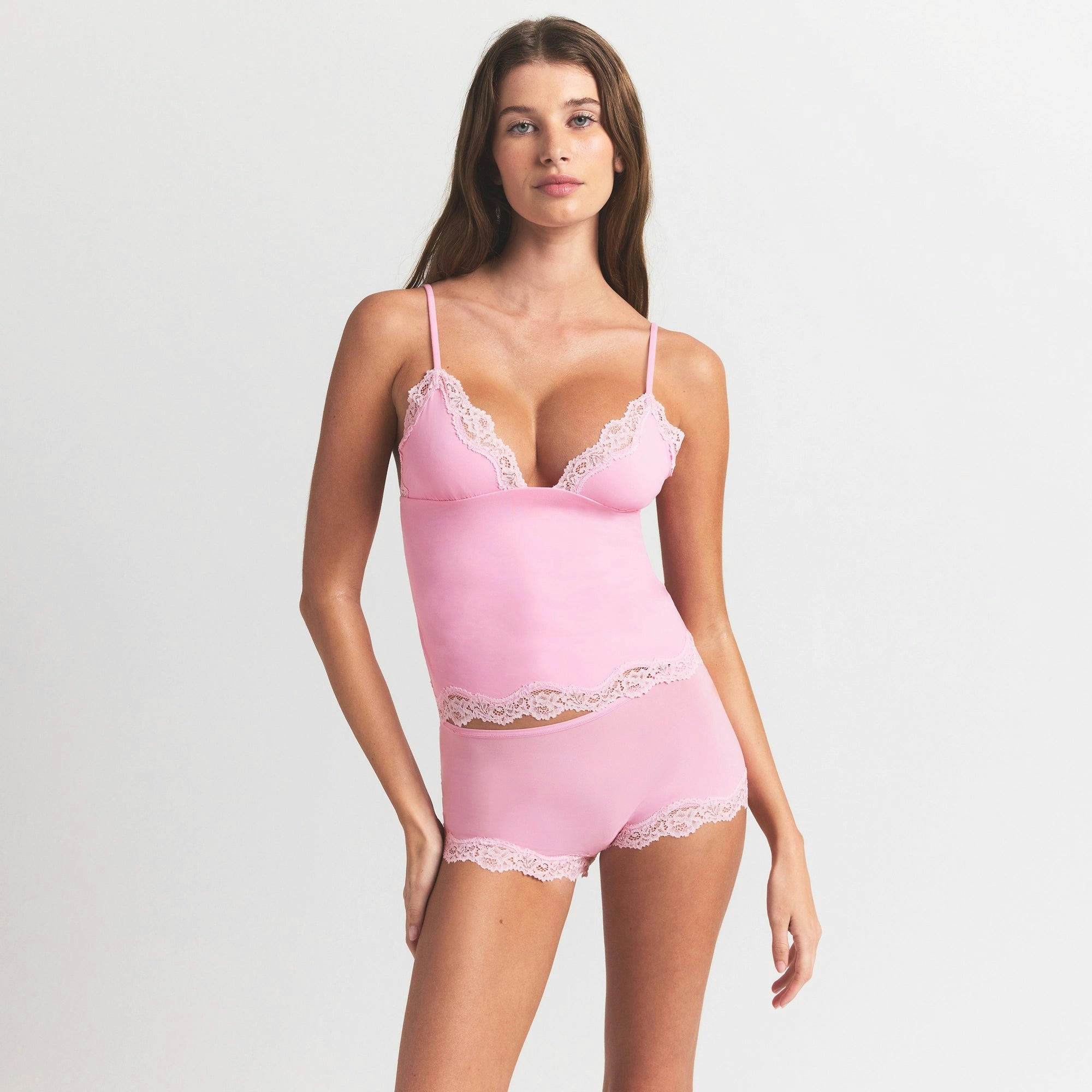FITS EVERYBODY LACE TRIANGLE CAMI - BUBBLE GUM TONAL - image 17