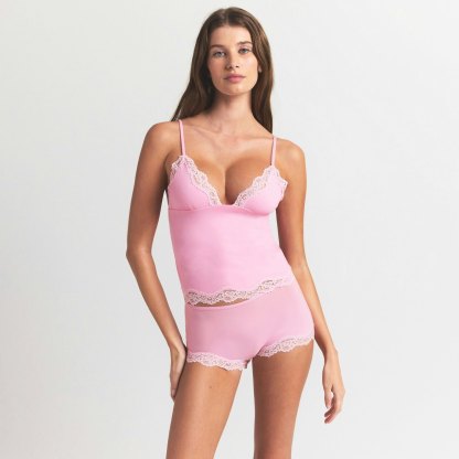 FITS EVERYBODY LACE TRIANGLE CAMI - BUBBLE GUM TONAL - image 17