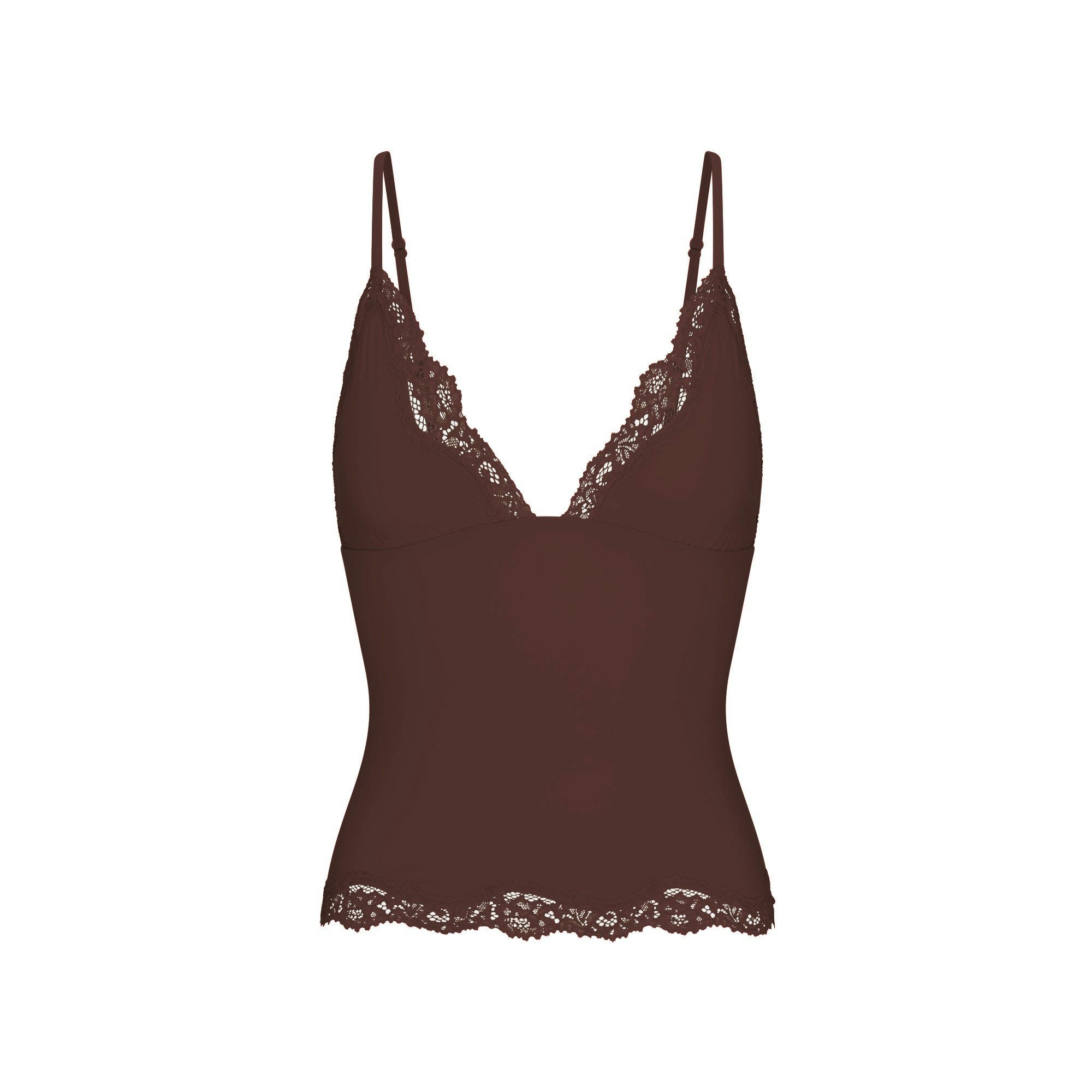 FITS EVERYBODY LACE TRIANGLE CAMI - ESPRESSO - image 11