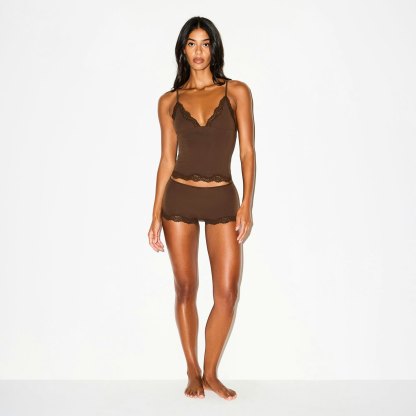FITS EVERYBODY LACE TRIANGLE CAMI - ESPRESSO - image 8