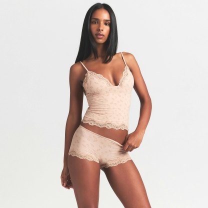 FITS EVERYBODY LACE TRIANGLE CAMI - MICA SKETCHED HEARTS - image 13