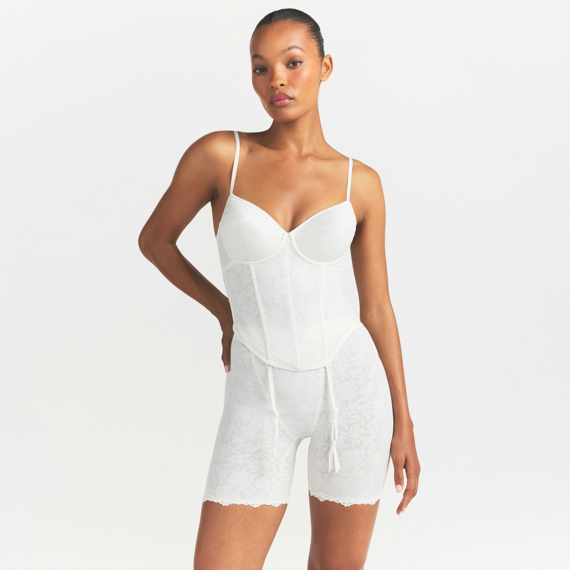 LACE SHAPEWEAR CORSET - IVORY