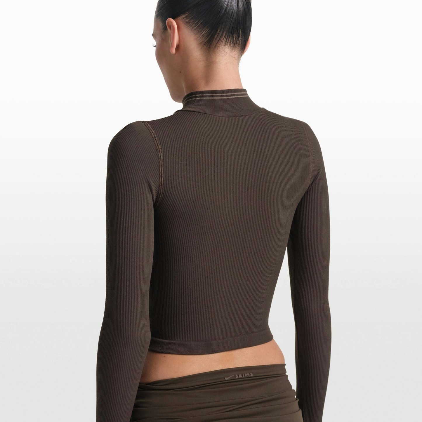 NikeSKIMS RIBBED SEAMLESS ZIP UP CROP JACKET - PHOENIX - image 5