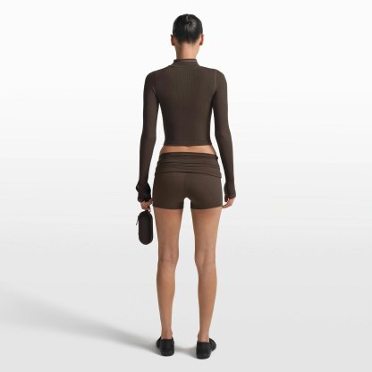 NikeSKIMS RIBBED SEAMLESS ZIP UP CROP JACKET - PHOENIX - image 6