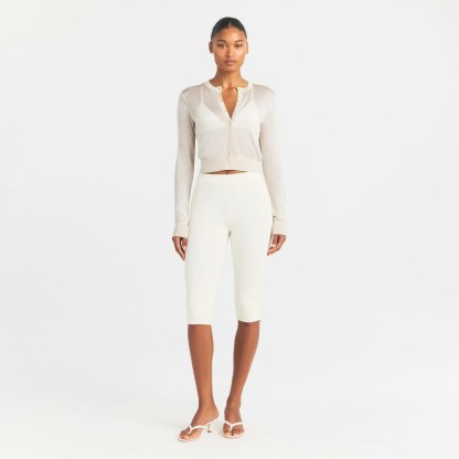 SLINKY KNIT CARDIGAN - BUFF