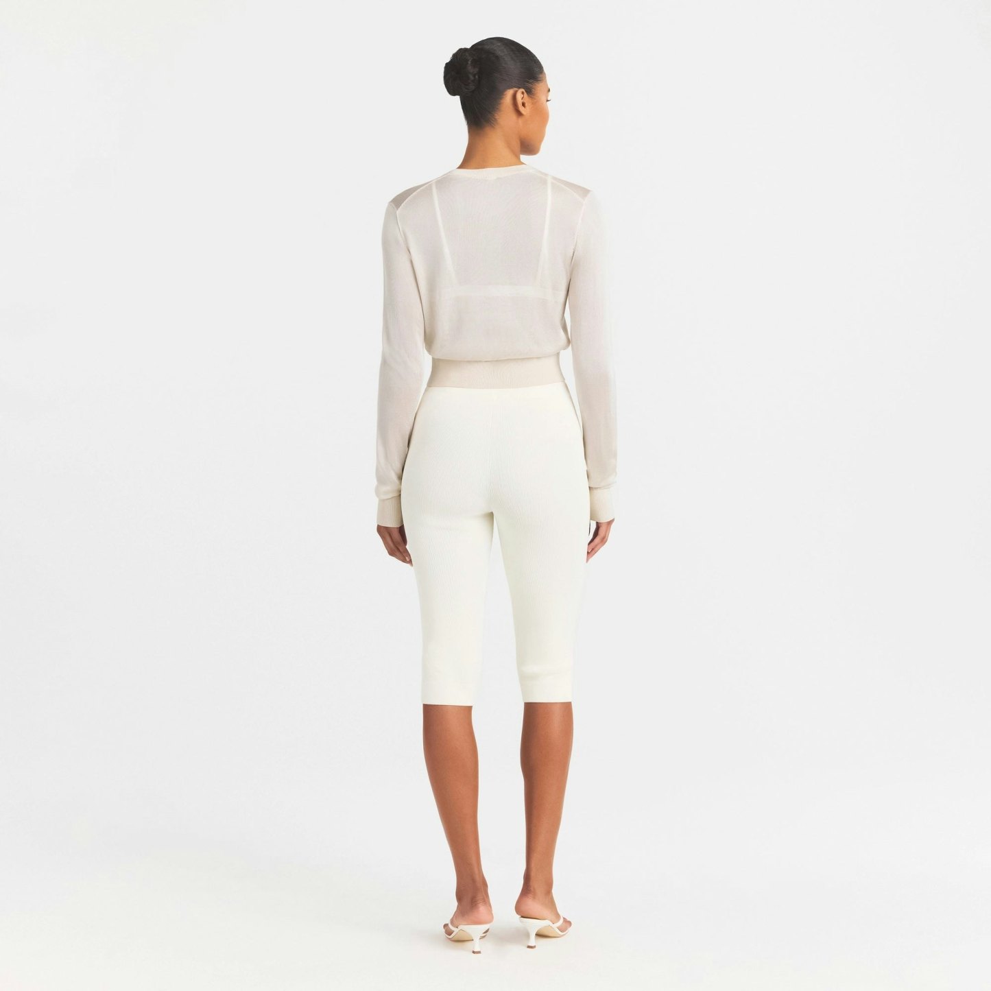 SLINKY KNIT CARDIGAN - BUFF - image 4