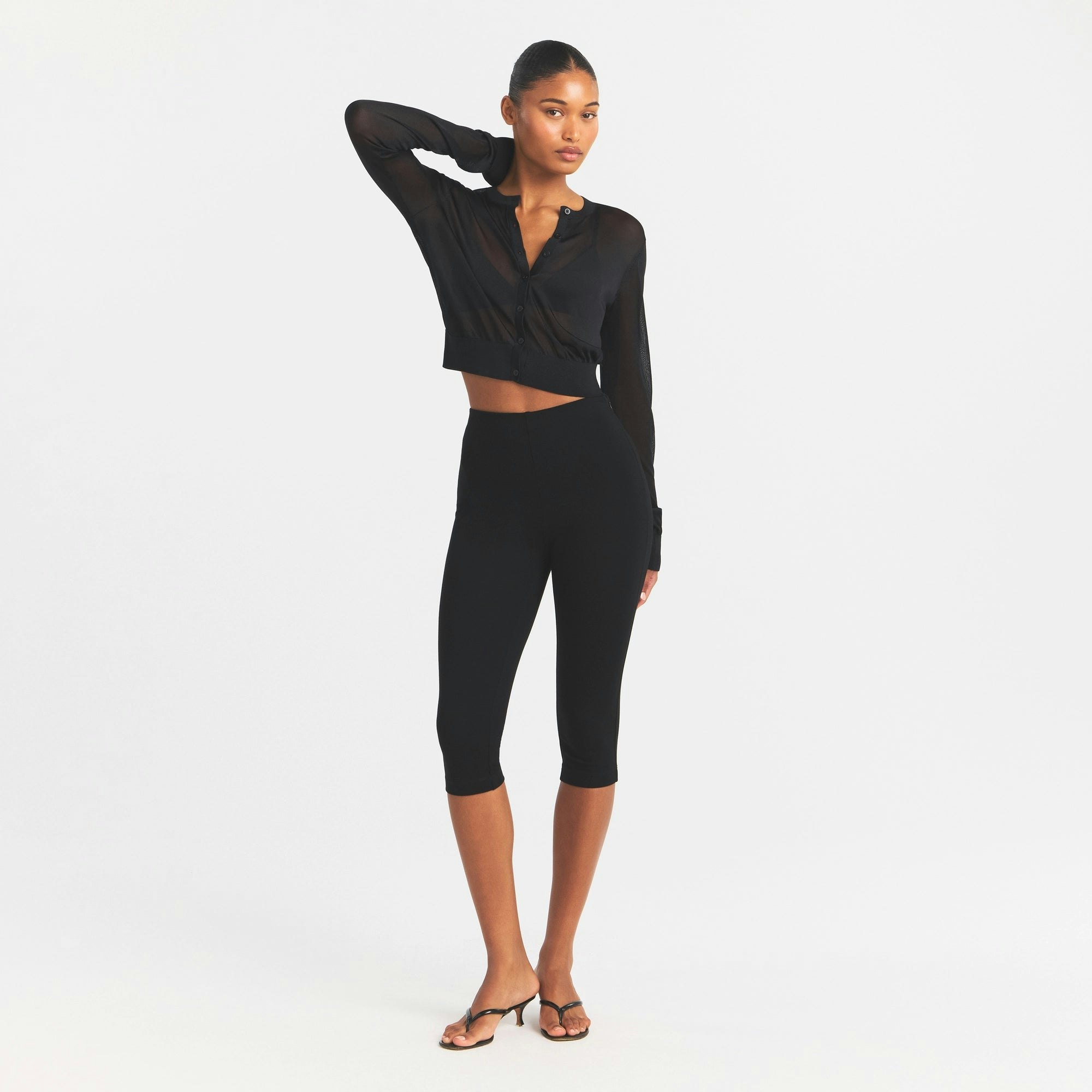 SLINKY KNIT CARDIGAN - OBSIDIAN - image 8
