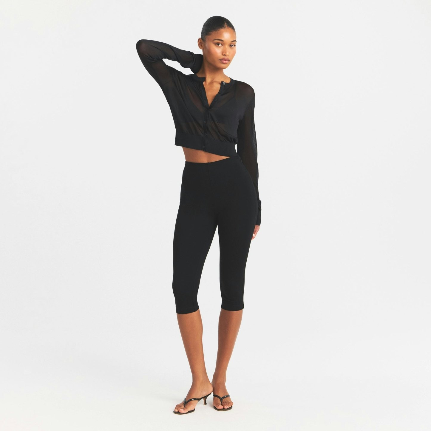 SLINKY KNIT CARDIGAN - OBSIDIAN - image 8