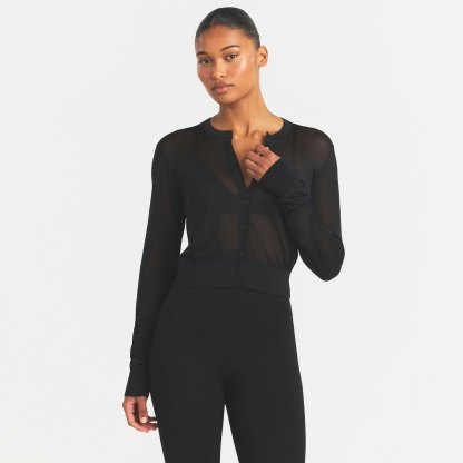 SLINKY KNIT CARDIGAN - OBSIDIAN - image 9