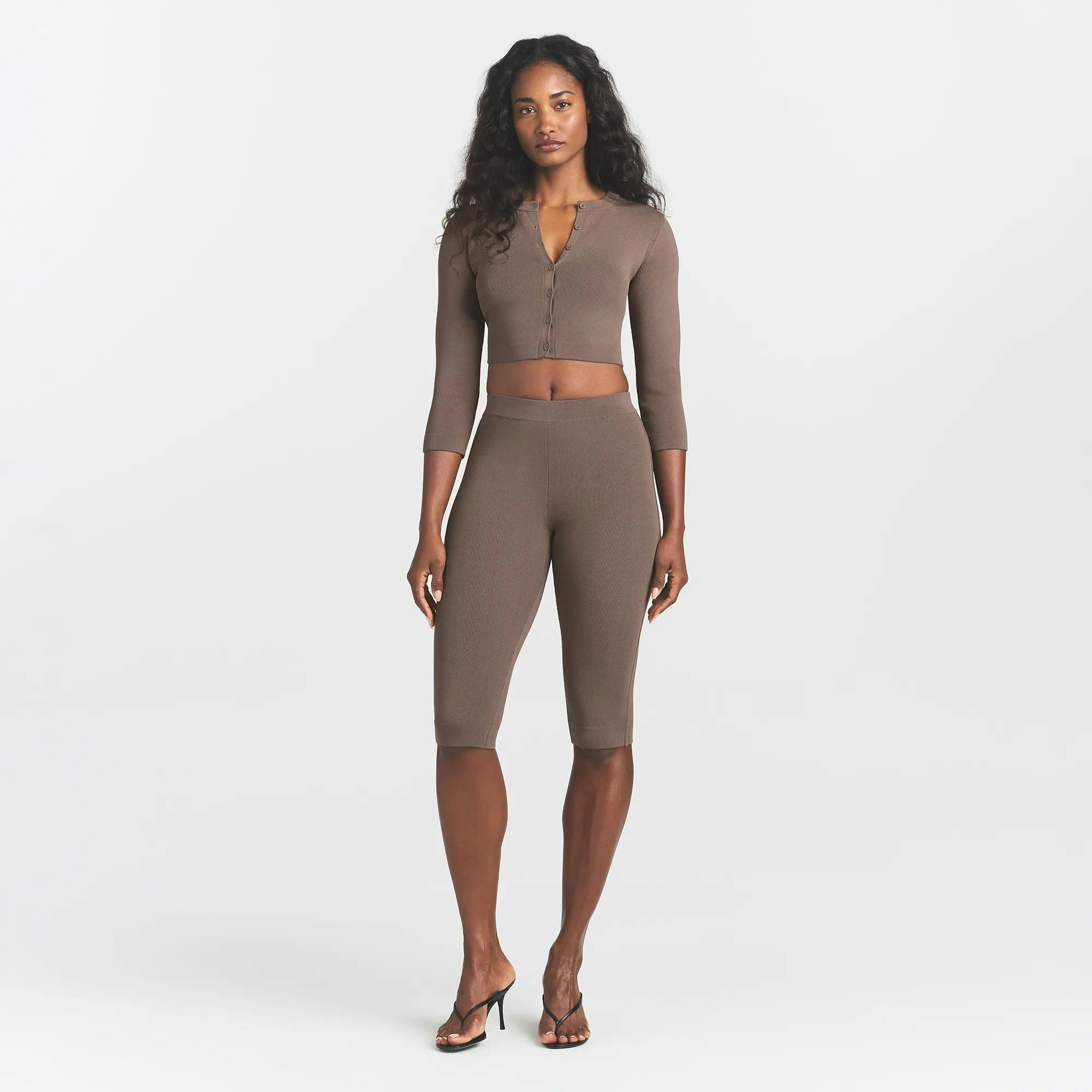 REFINED KNIT CROPPED CARDIGAN - AMETHYST - image 7