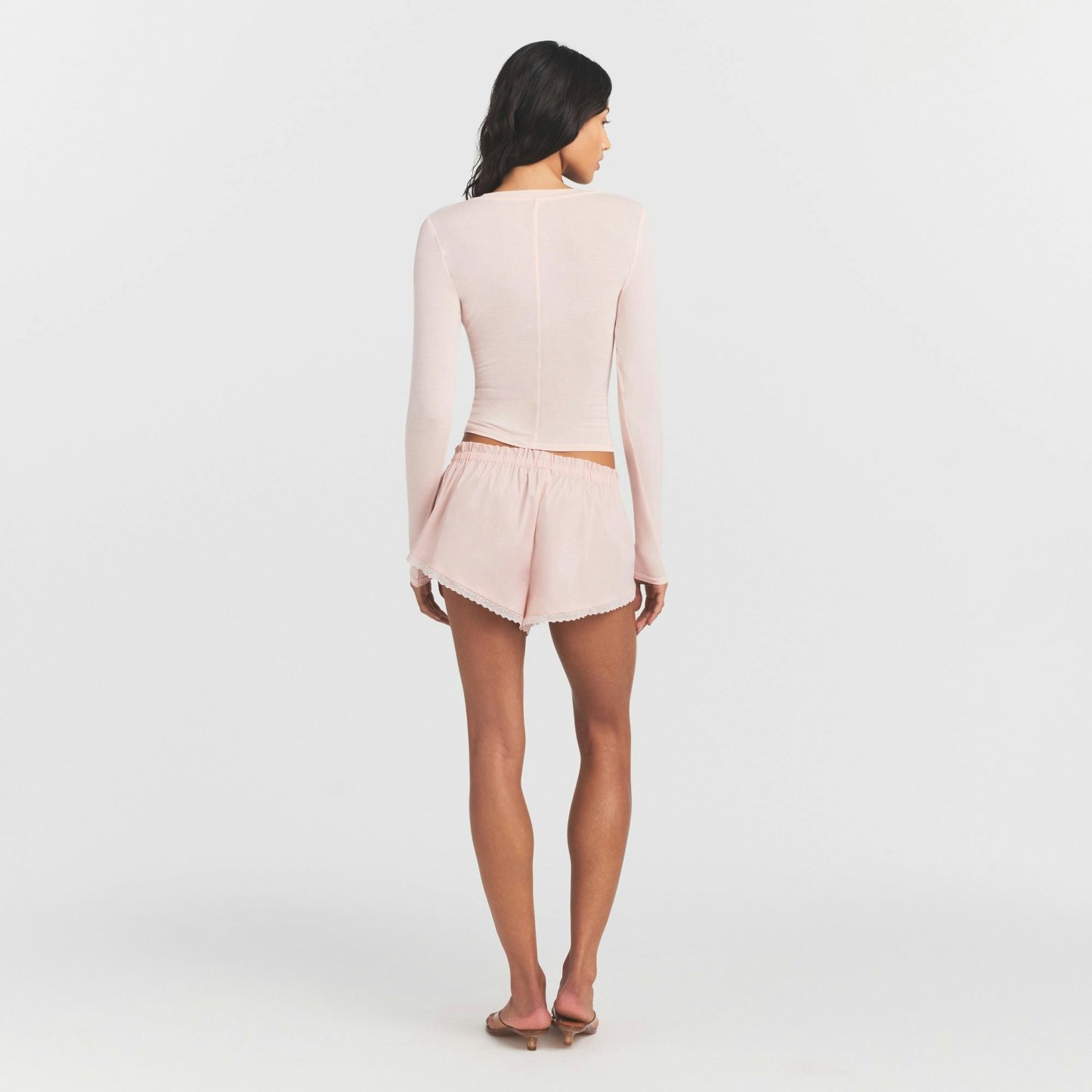 SHEER MODAL CREWNECK HENLEY - PRIMROSE - image 14