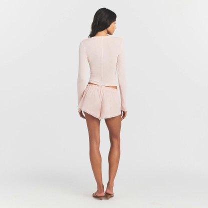 SHEER MODAL CREWNECK HENLEY - PRIMROSE - image 14