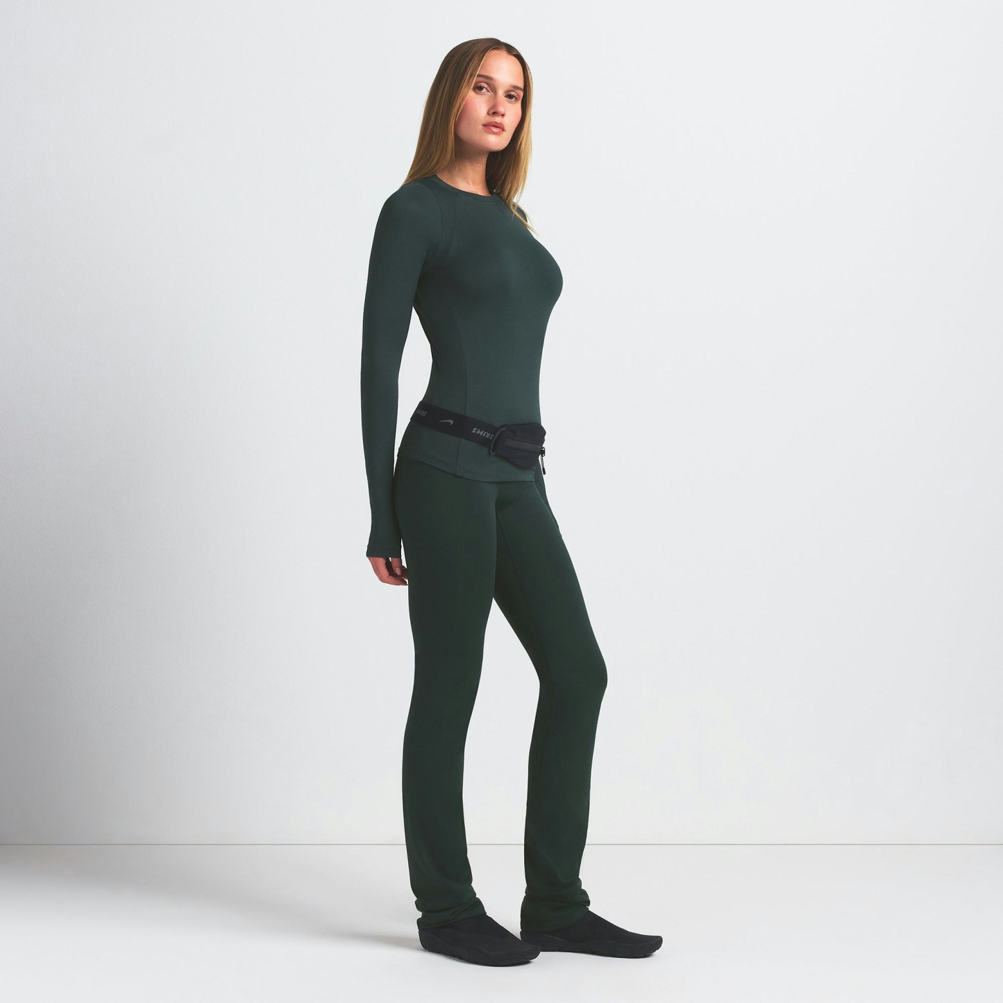 NikeSKIMS AIRY LONG SLEEVE CREW NECK TOP - DARK TEAL - image 17