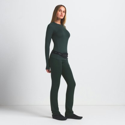 NikeSKIMS AIRY LONG SLEEVE CREW NECK TOP - DARK TEAL - image 17