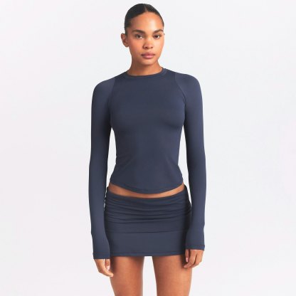 NikeSKIMS AIRY LONG SLEEVE CREW NECK TOP - DEEP ROYAL - image 22