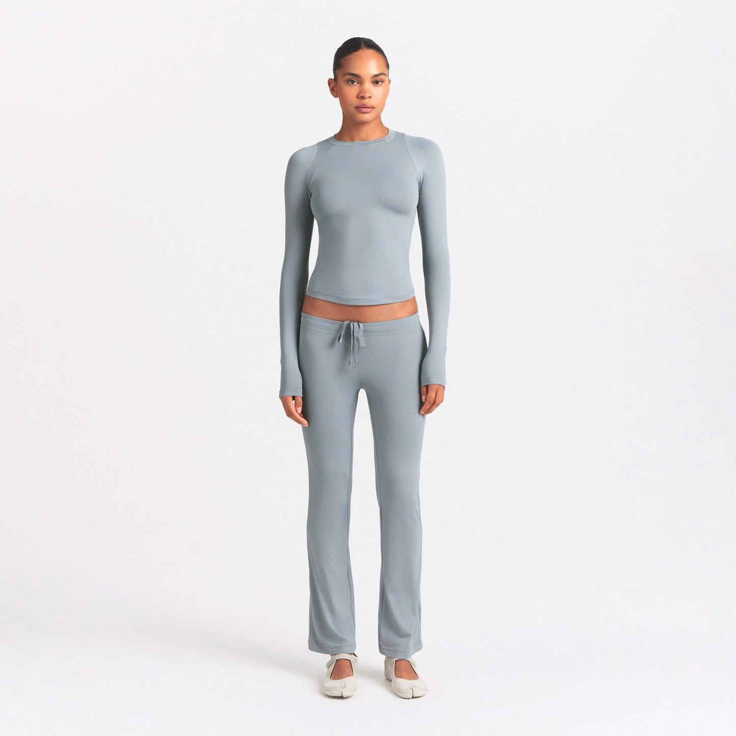 NikeSKIMS AIRY LONG SLEEVE CREW NECK TOP - WASHED PACIFIC - image 28