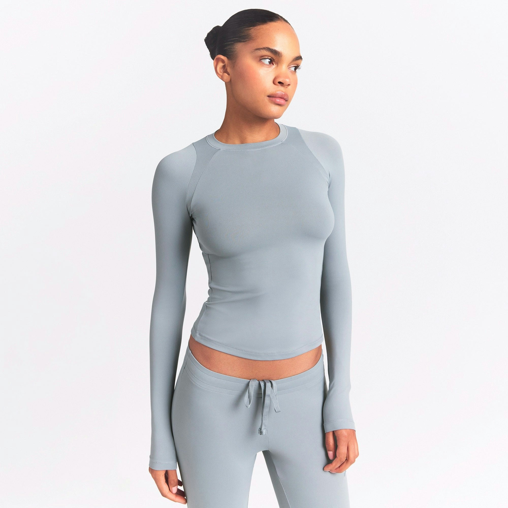 NikeSKIMS AIRY LONG SLEEVE CREW NECK TOP - WASHED PACIFIC - image 29