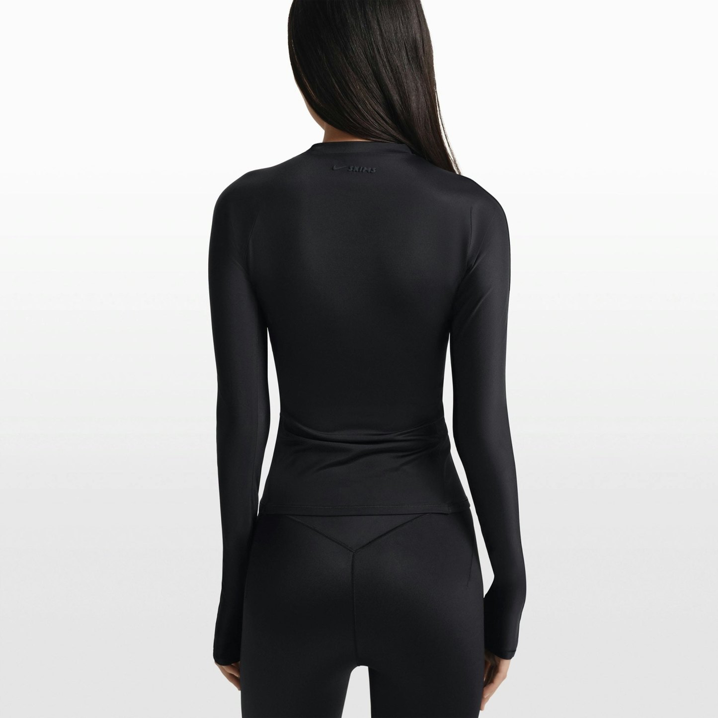 NikeSKIMS SHINE LONG SLEEVE CREW NECK TOP - OBSIDIAN - image 10