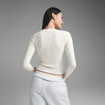 COTTON RIB LONG SLEEVE T-SHIRT - MARBLE - image 9