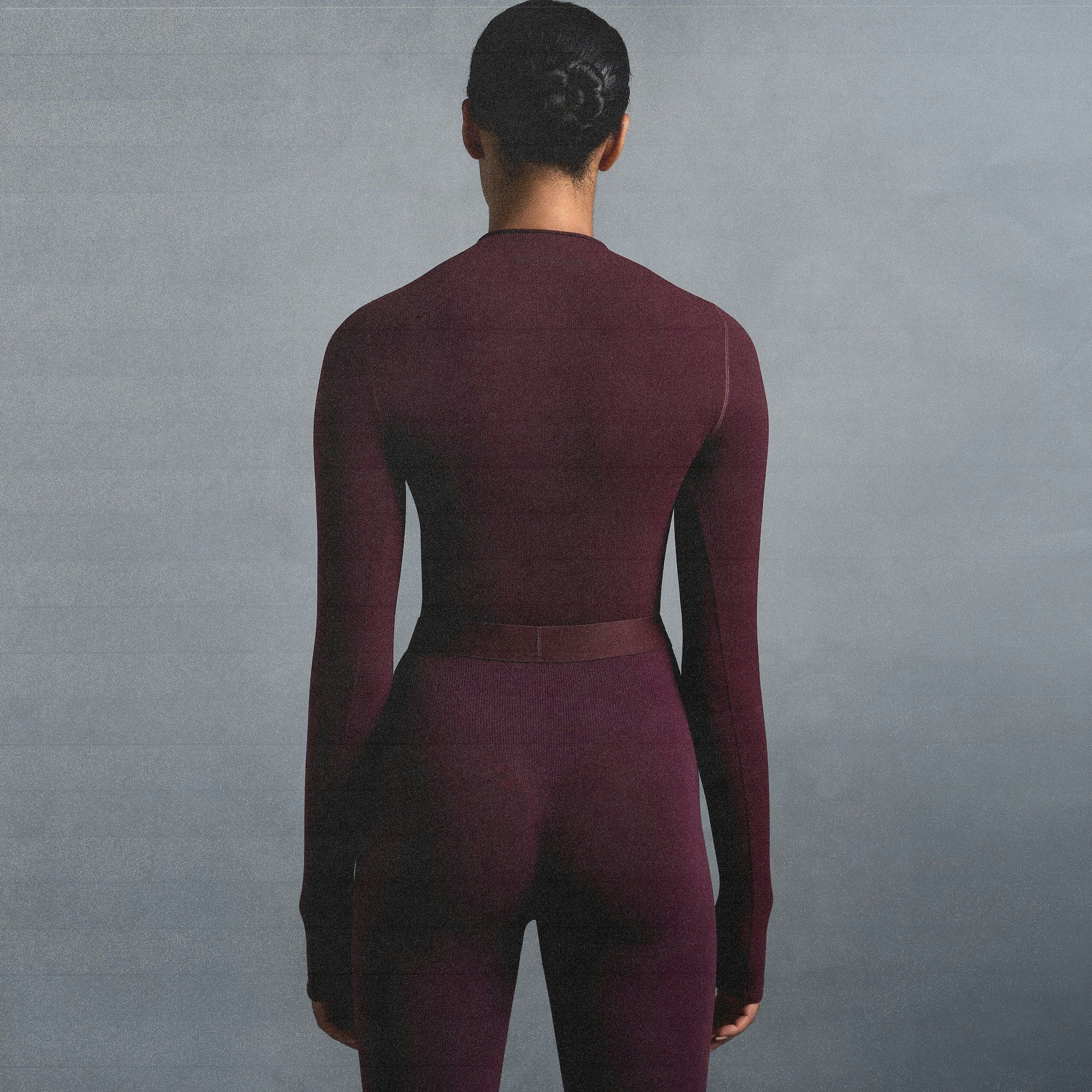 NikeSKIMS VINTAGE SEAMLESS MOCK NECK CROP TOP - CURRANT - image 24