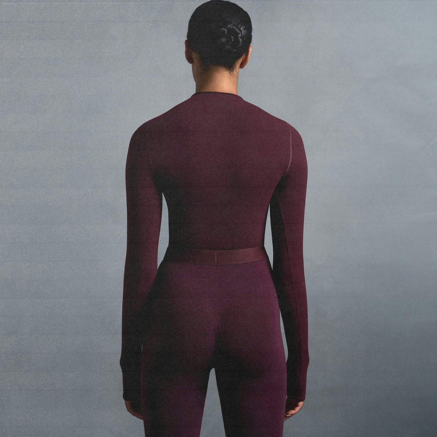 NikeSKIMS VINTAGE SEAMLESS MOCK NECK CROP TOP - CURRANT - image 24
