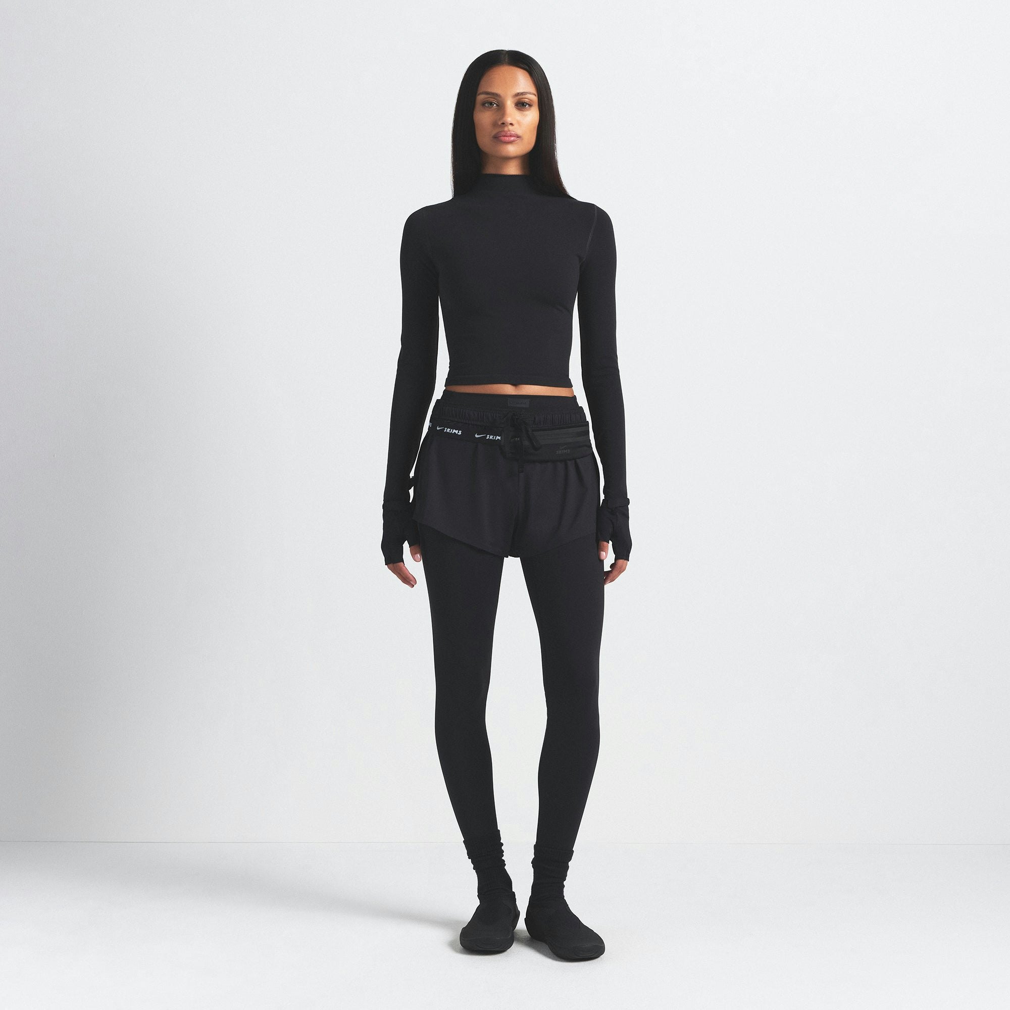 NikeSKIMS VINTAGE SEAMLESS MOCK NECK CROP TOP - OBSIDIAN - image 27