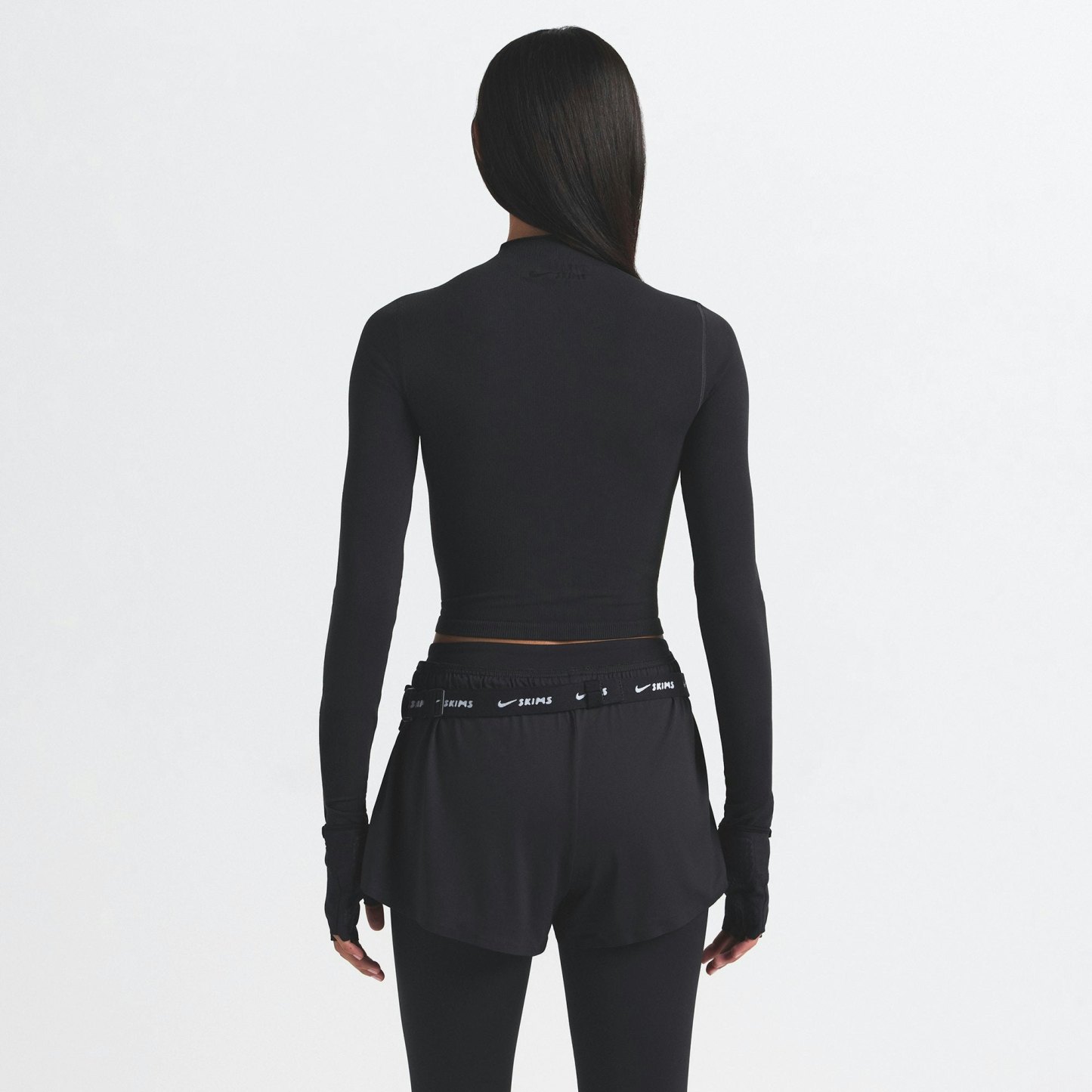 NikeSKIMS VINTAGE SEAMLESS MOCK NECK CROP TOP - OBSIDIAN - image 31