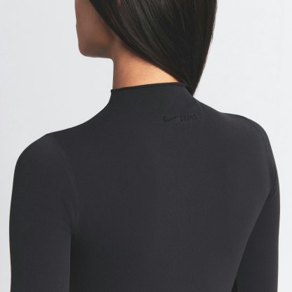 NikeSKIMS VINTAGE SEAMLESS MOCK NECK CROP TOP - OBSIDIAN - image 30