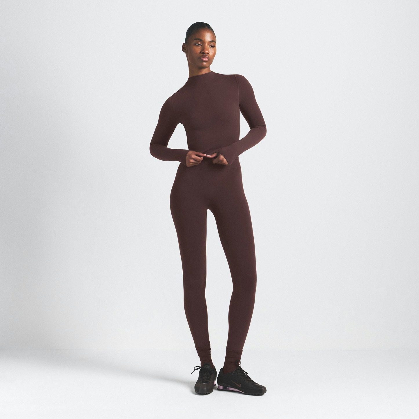 NikeSKIMS VINTAGE SEAMLESS MOCK NECK CROP TOP - PHOENIX - image 5