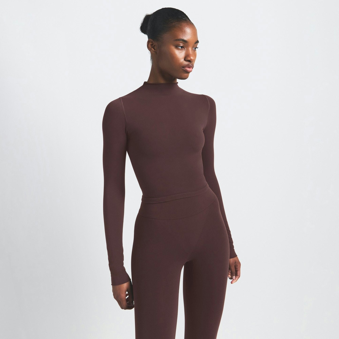 NikeSKIMS VINTAGE SEAMLESS MOCK NECK CROP TOP - PHOENIX - image 3