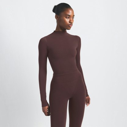 NikeSKIMS VINTAGE SEAMLESS MOCK NECK CROP TOP - PHOENIX - image 3