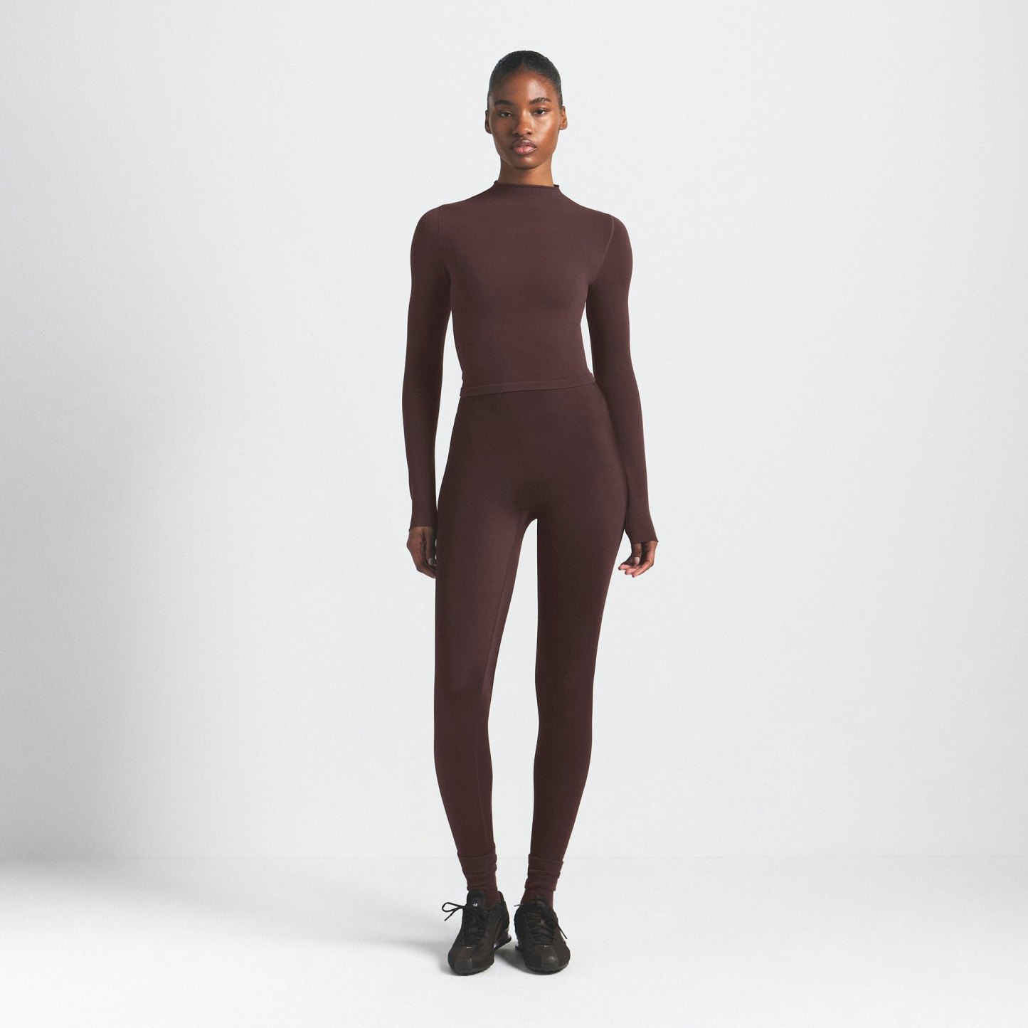 NikeSKIMS VINTAGE SEAMLESS MOCK NECK CROP TOP - PHOENIX - image 2