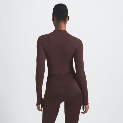 NikeSKIMS VINTAGE SEAMLESS MOCK NECK CROP TOP - PHOENIX - image 4
