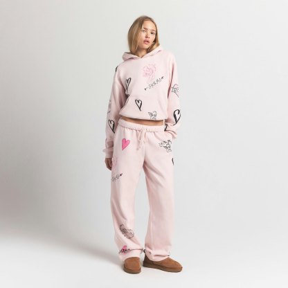COTTON FLEECE CLASSIC HOODIE - BARELY PINK ANGEL SKETCH - image 31