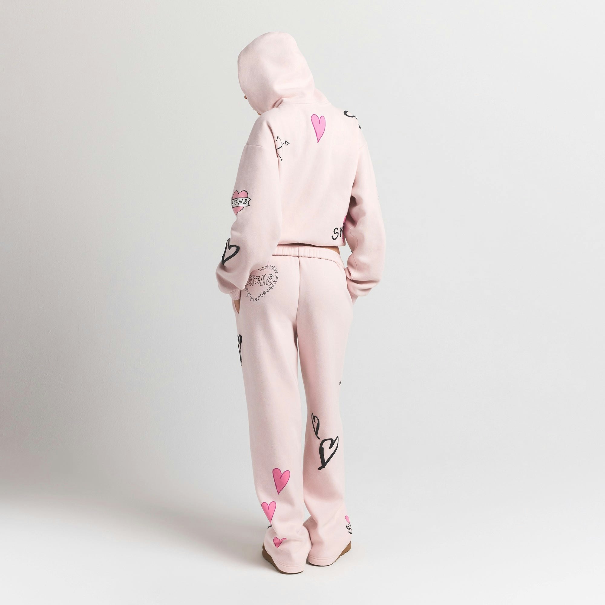 COTTON FLEECE CLASSIC HOODIE - BARELY PINK ANGEL SKETCH - image 34