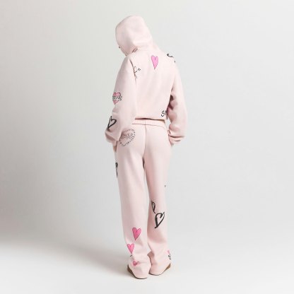COTTON FLEECE CLASSIC HOODIE - BARELY PINK ANGEL SKETCH - image 34