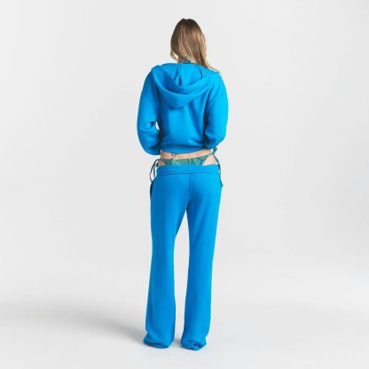 FRENCH TERRY ZIP UP HOODIE - CERULEAN - image 3