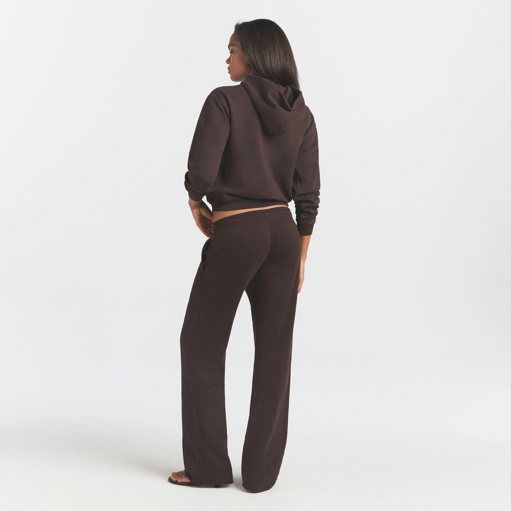 FRENCH TERRY ZIP UP HOODIE - ESPRESSO - image 14