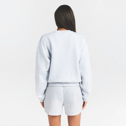 COTTON FLEECE LOGO CLASSIC CREWNECK - SNOW ARCHED LOGO PATCH - image 4