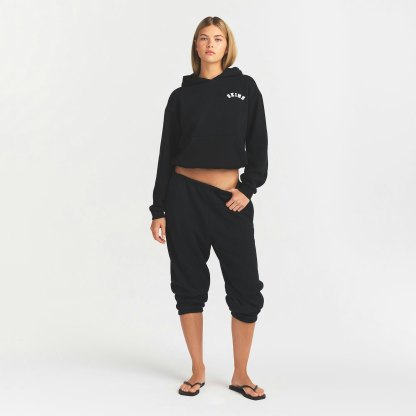 COTTON FLEECE LOGO CLASSIC HOODIE - SNOW ARCHED LOGO PATCH