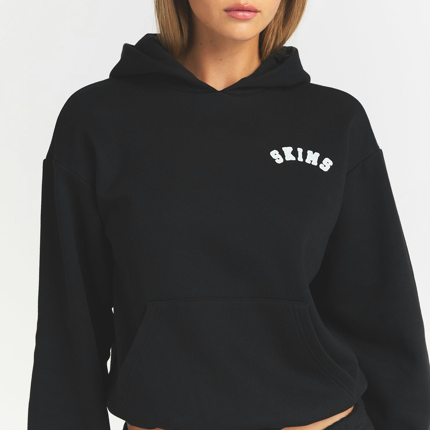 COTTON FLEECE LOGO CLASSIC HOODIE - SNOW ARCHED LOGO PATCH - image 3