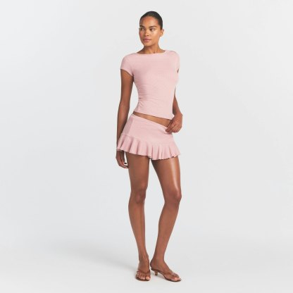 HEAVY POINTELLE BOATNECK TEE - MORGANITE - image 7