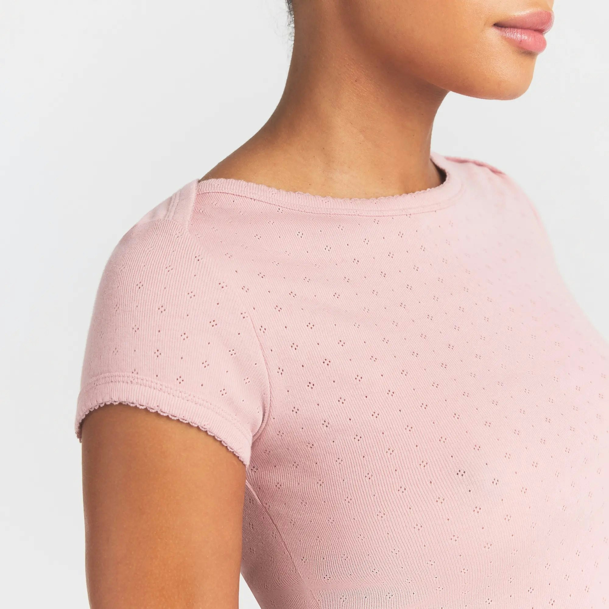 HEAVY POINTELLE BOATNECK TEE - MORGANITE - image 9