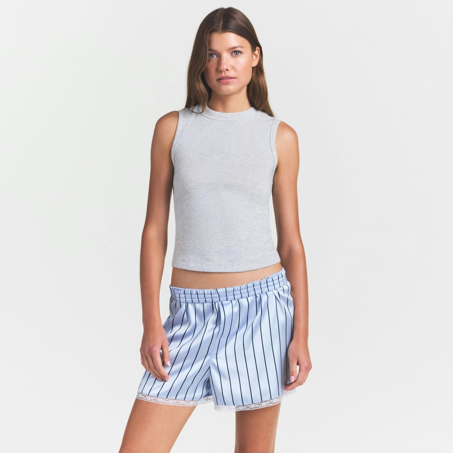 WORN IN JERSEY HIGH CREW TANK - LIGHT HEATHER GREY - image 8