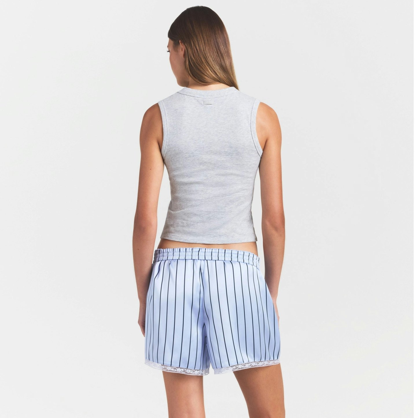 WORN IN JERSEY HIGH CREW TANK - LIGHT HEATHER GREY - image 9
