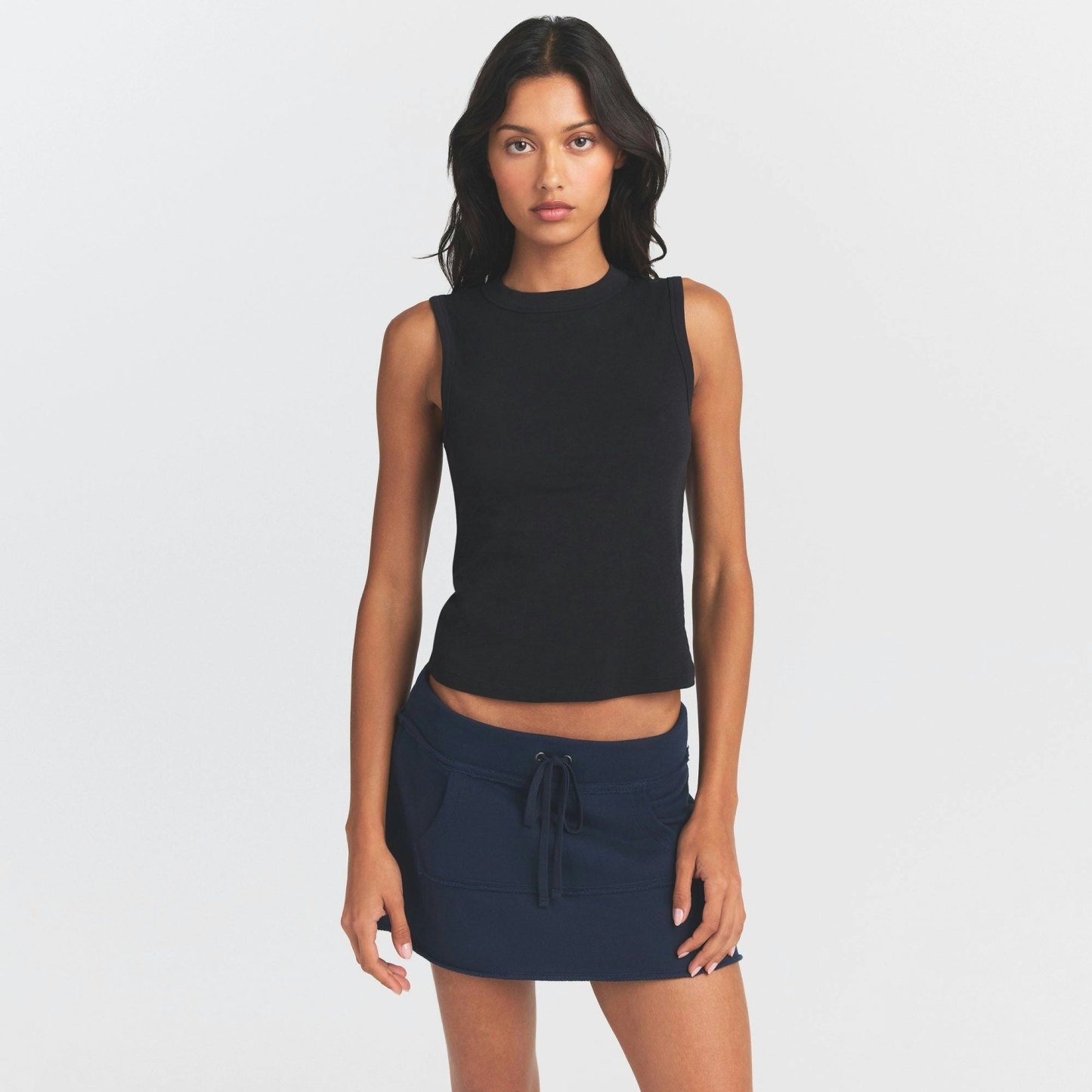 WORN IN JERSEY HIGH CREW TANK - WASHED ONYX - image 2