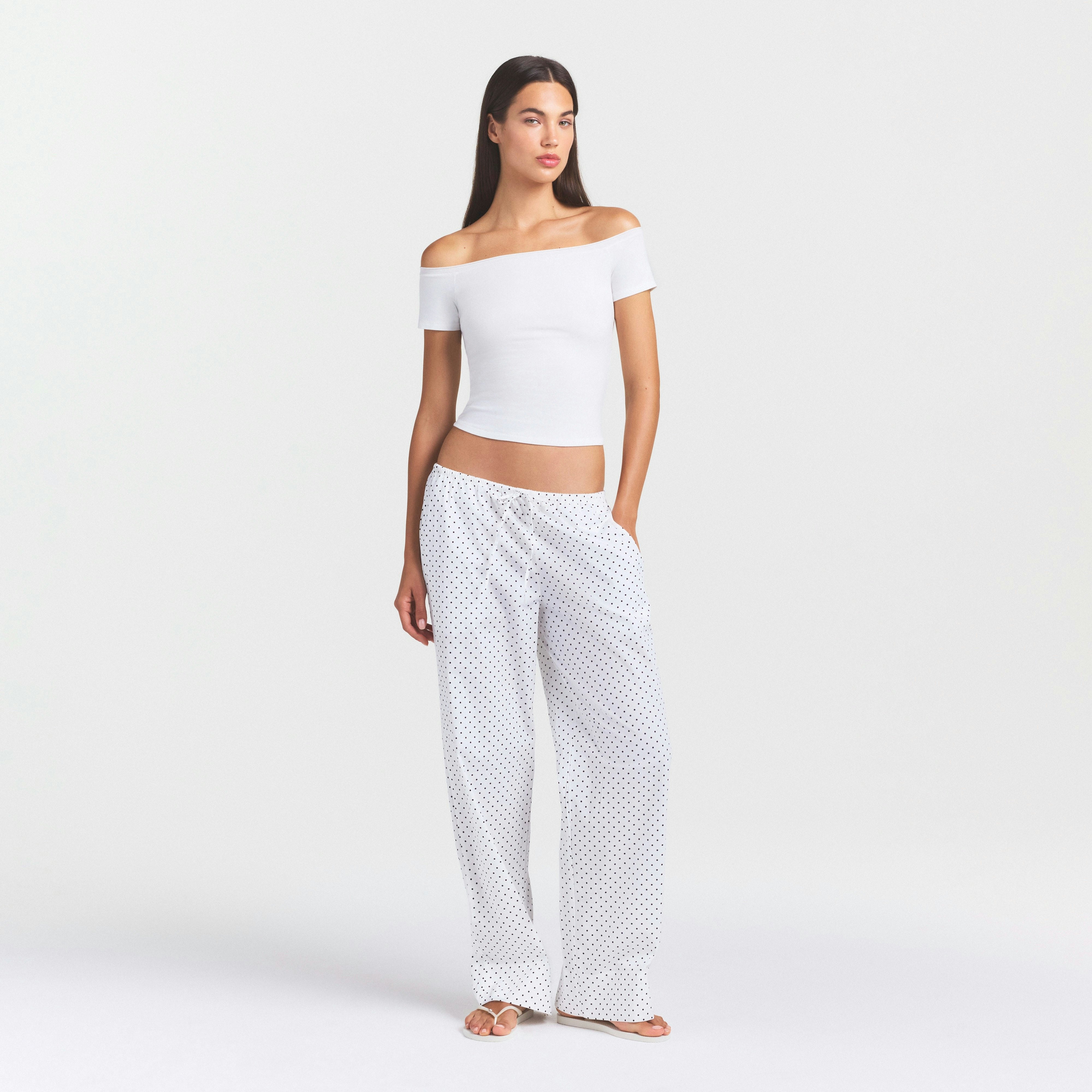 COTTON JERSEY OFF THE SHOULDER TOP - MARBLE - image 6