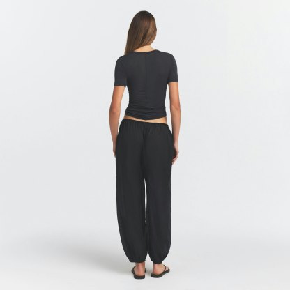 SHEER MODAL LONG T-SHIRT - ONYX - image 18