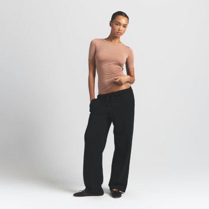 SHEER MODAL LONG T-SHIRT - SIENNA - image 8